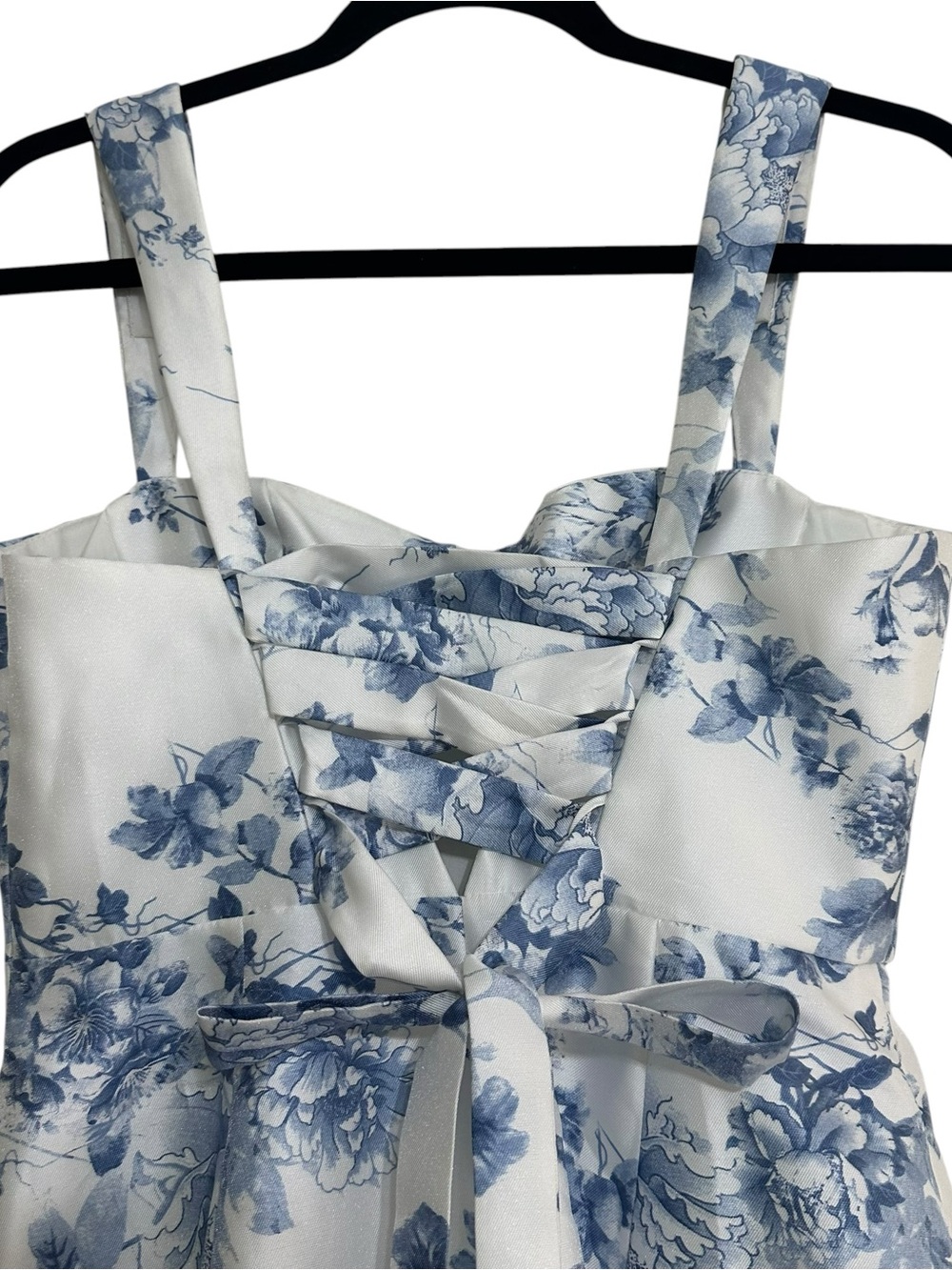 NEW ALFRED SUNG Style D825FP Floral Lace Up Gown, Size 0 - Picture 8 of 11
